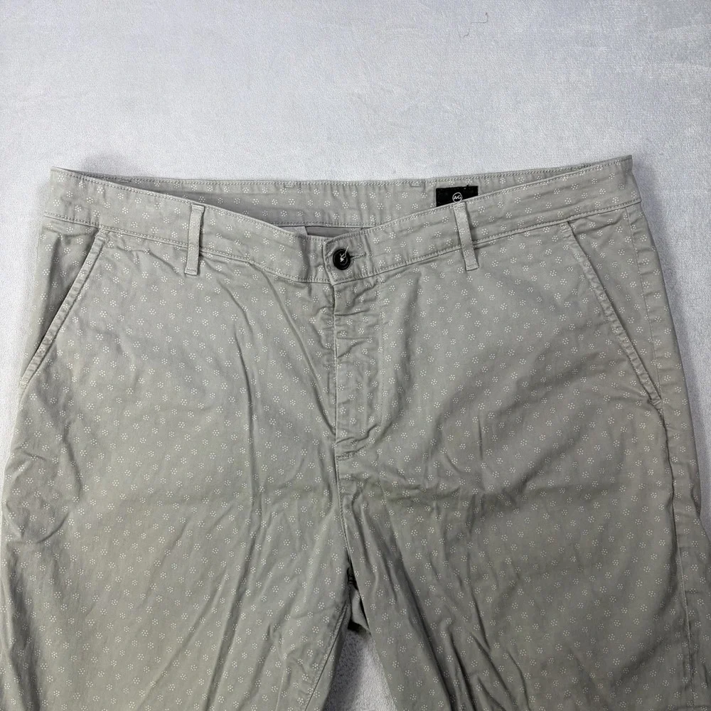 AG Adriano Goldschmied Wanderer Slim Trouser Shorts Mens Size 40 Light Grey